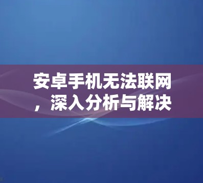 安卓手机无法联网,深入分析与解决方案 安卓手机无法联网,深入分析与解决方案