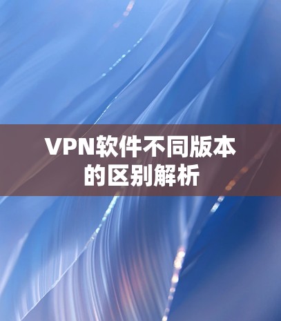 VPN软件不同版本的区别解析